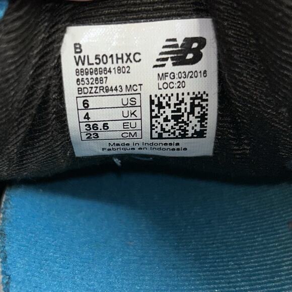 New Balance Royal Blue Black 501 Women's US Size 6 WL501HXC Sneaker Shoes - Picture 11 of 11